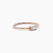 Baguette Diamond Ring in Rose Gold - Narcissus