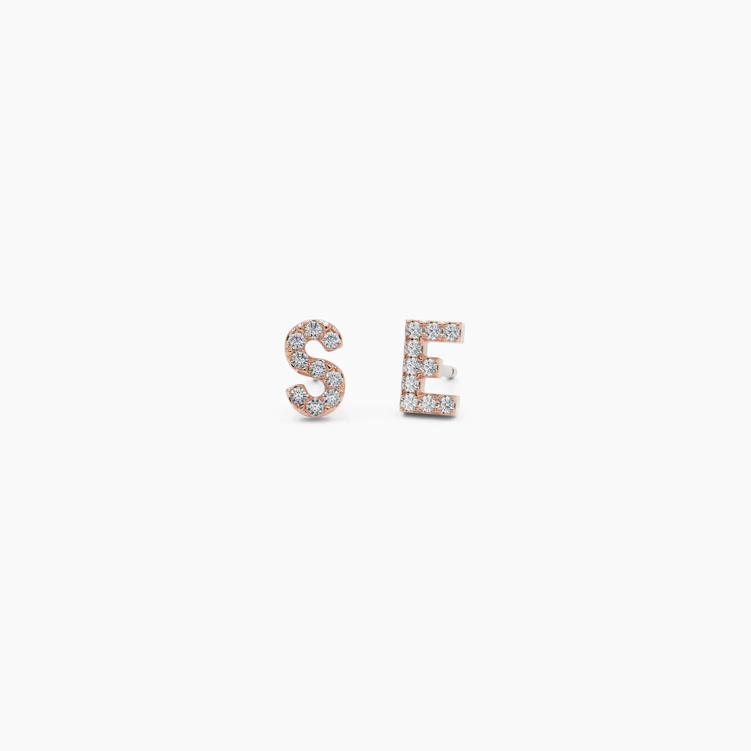Diamond Initial Earrings - Narcissus