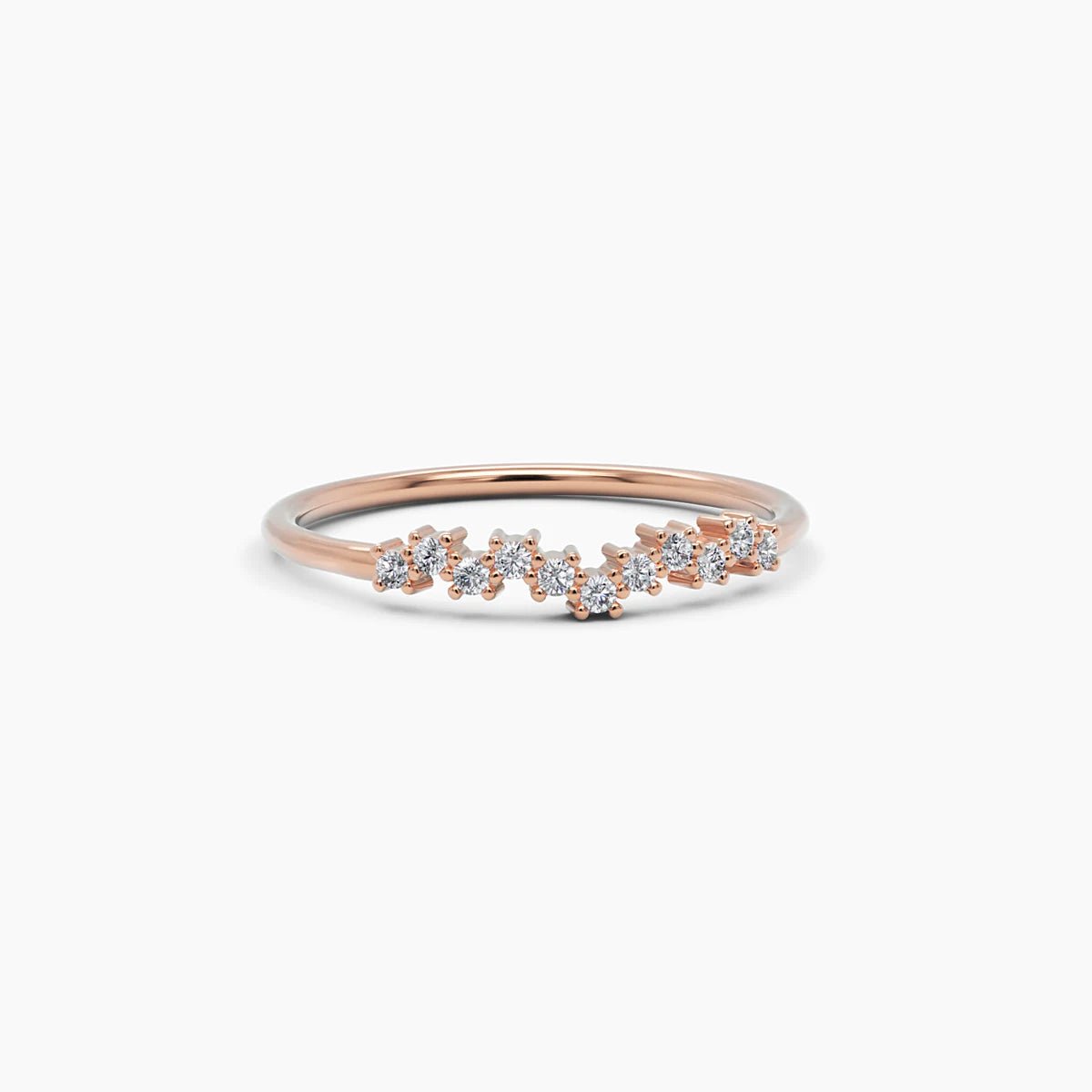 Minimalist Diamond Cluster Ring - Narcissus
