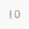 Pavé Diamond Teardrop Hoop Earrings - Rose Gold