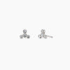 Four Diamond Stud Earrings - White Gold