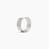 Chunky Ribbed Ear Cuff - White Gold (single)
