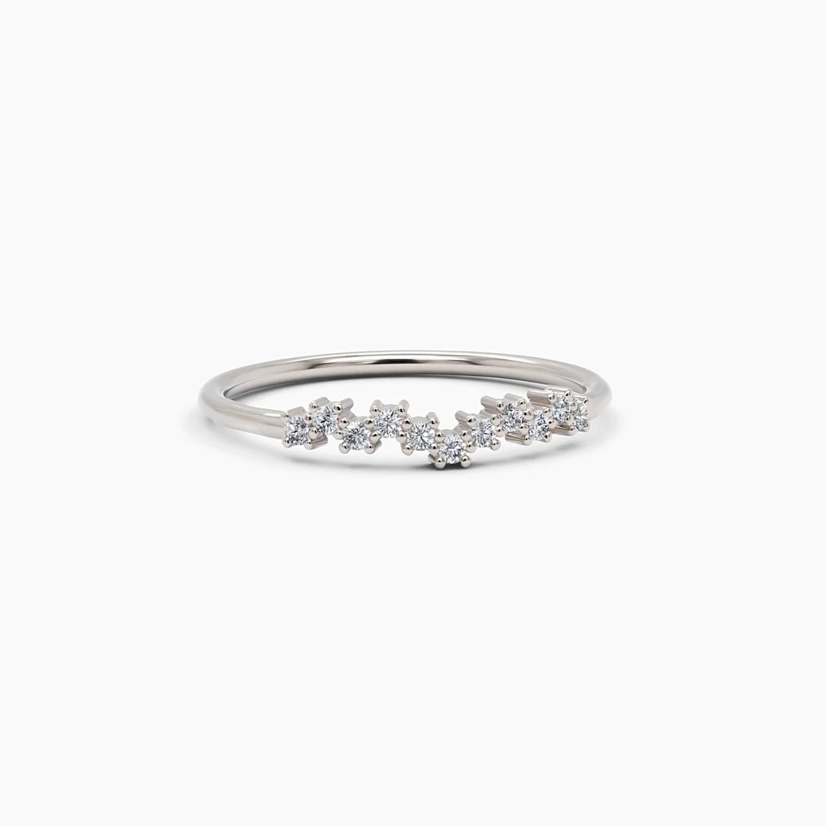Minimalist Diamond Cluster Ring - Narcissus