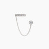 Chain Drop Ear Cuff - White Gold (single)