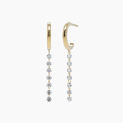Nude Diamond Drop Earrings in Rose Gold - Narcissus