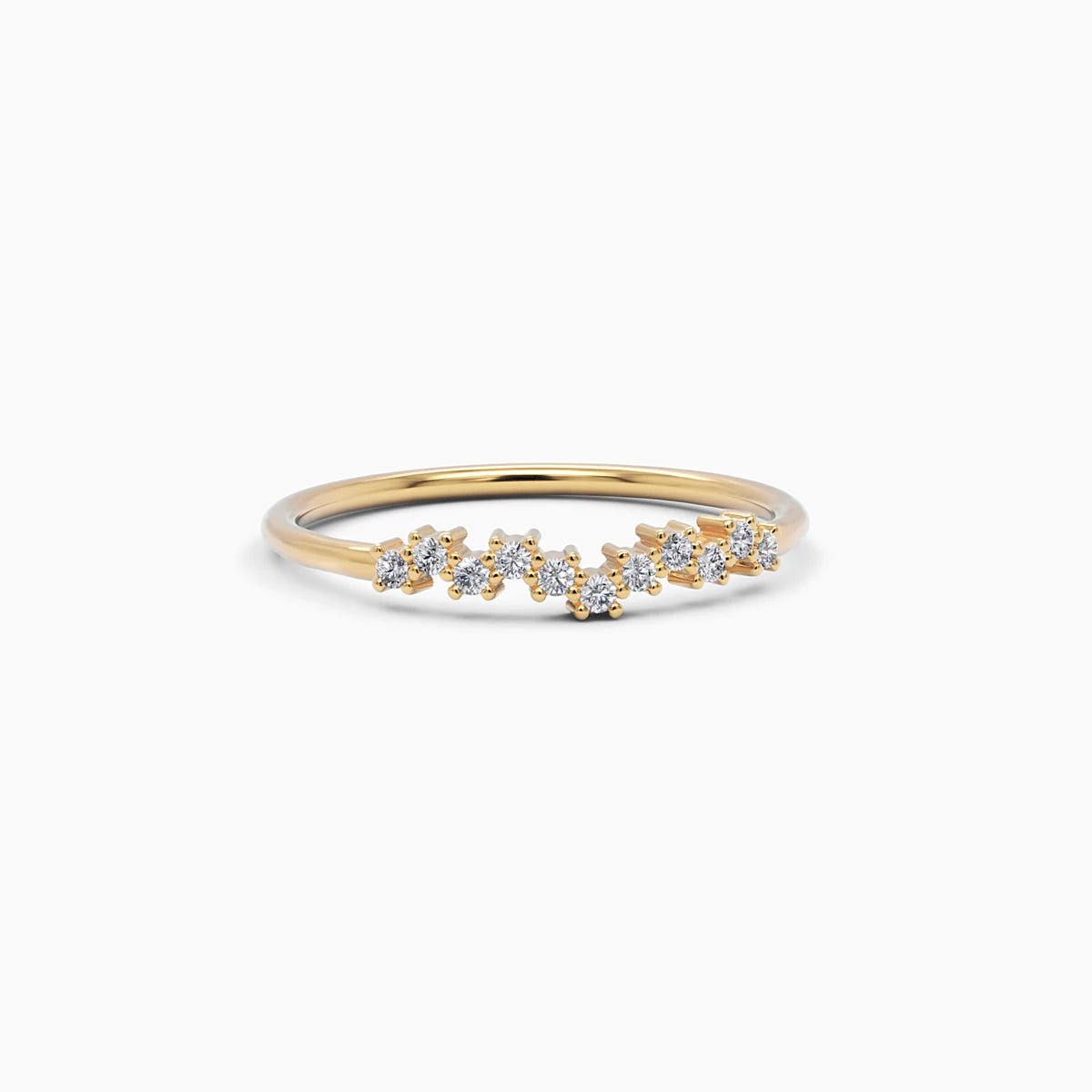 Minimalist Diamond Cluster Ring - Narcissus