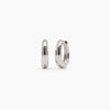 Teardrop Hoop Earrings - White Gold