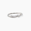 Diamond Twisted Band Ring - White Gold