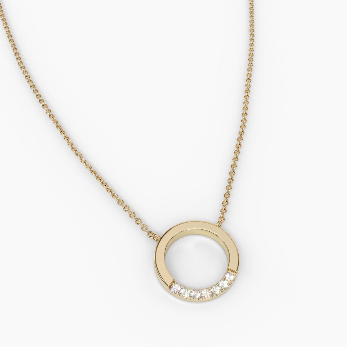 Diamond Karma Circle Necklace - Narcissus