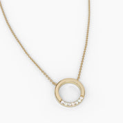 Diamond Karma Circle Necklace - Narcissus