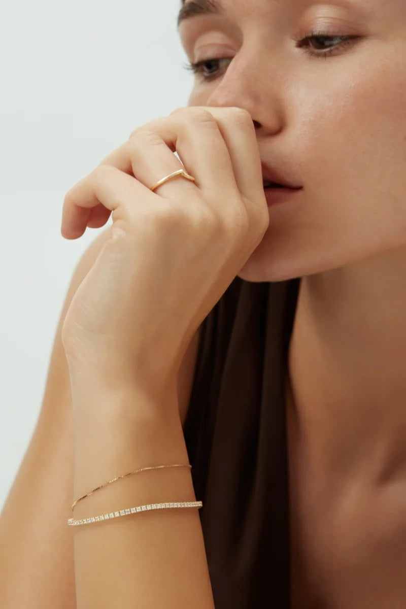 Lab Grown Diamond Tennis Bracelet, 3.50ctw, 14k Yellow Gold