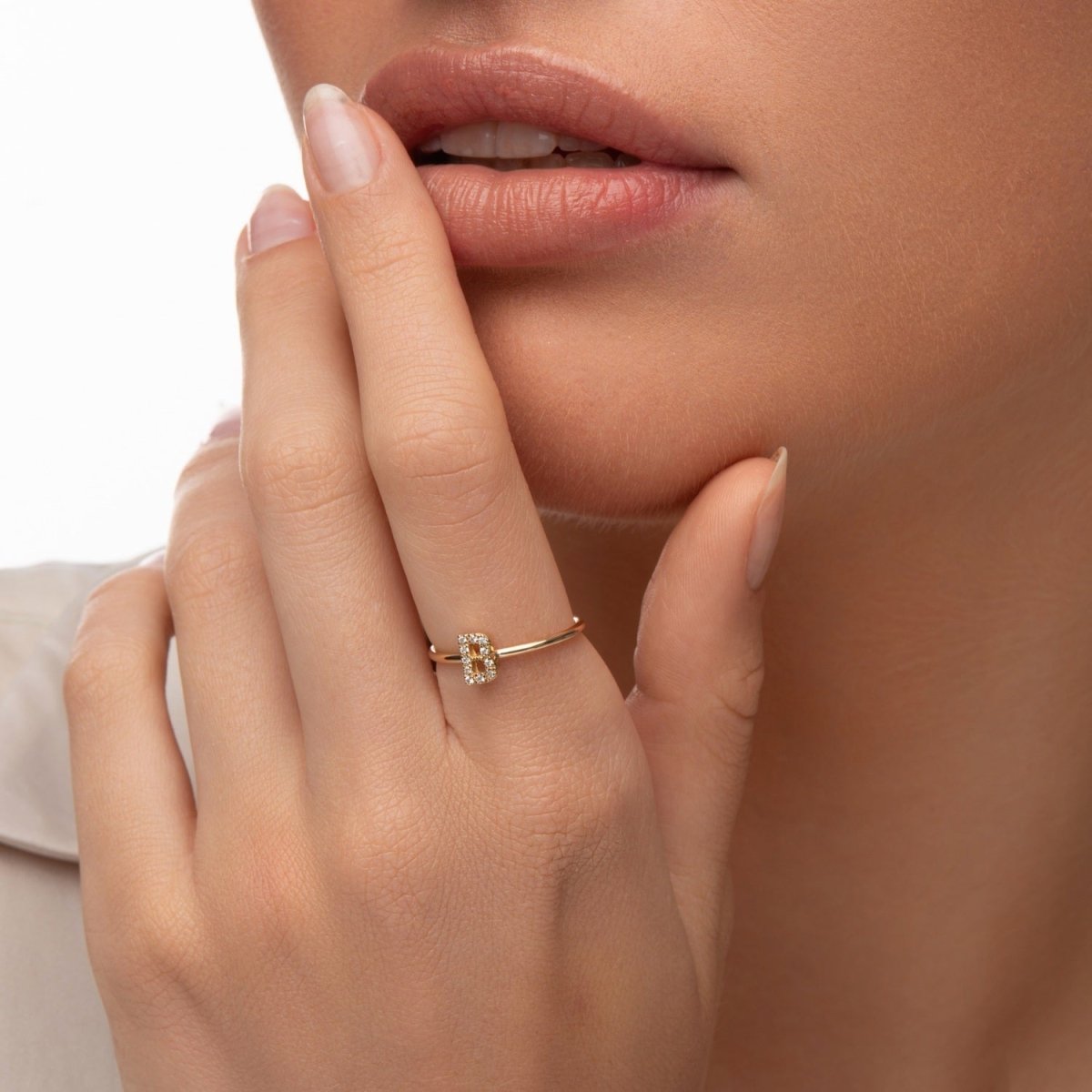 Diamond Initial Z Ring - Narcissus