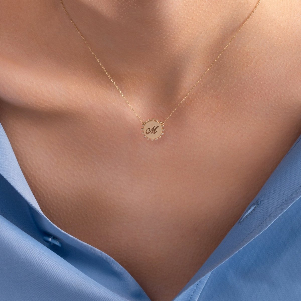 Personalized Coin Necklace - Narcissus