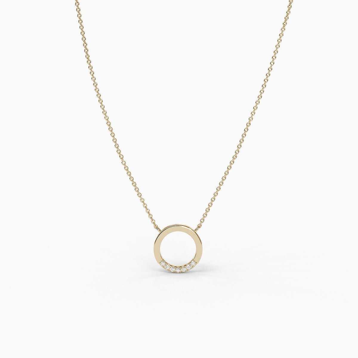 Diamond Karma Circle Necklace - Narcissus