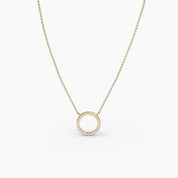 Diamond Karma Circle Necklace - Narcissus