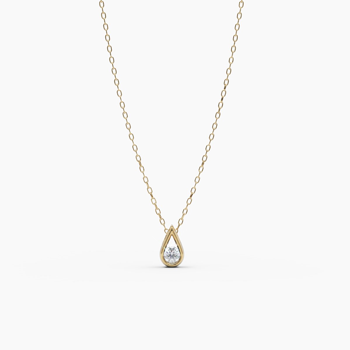 Teardrop Floating Necklace - Narcissus