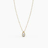 Teardrop Floating Diamond Necklace