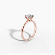 Floral Inspired Solitaire Engagement Ring