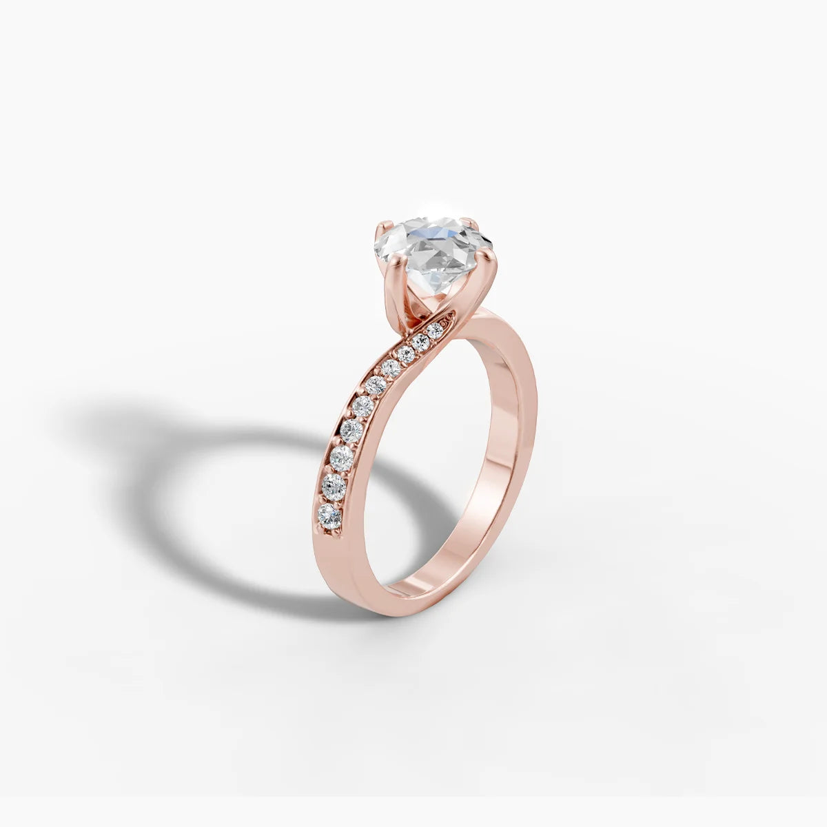 Twist Pavé Diamant-Verlobungsring