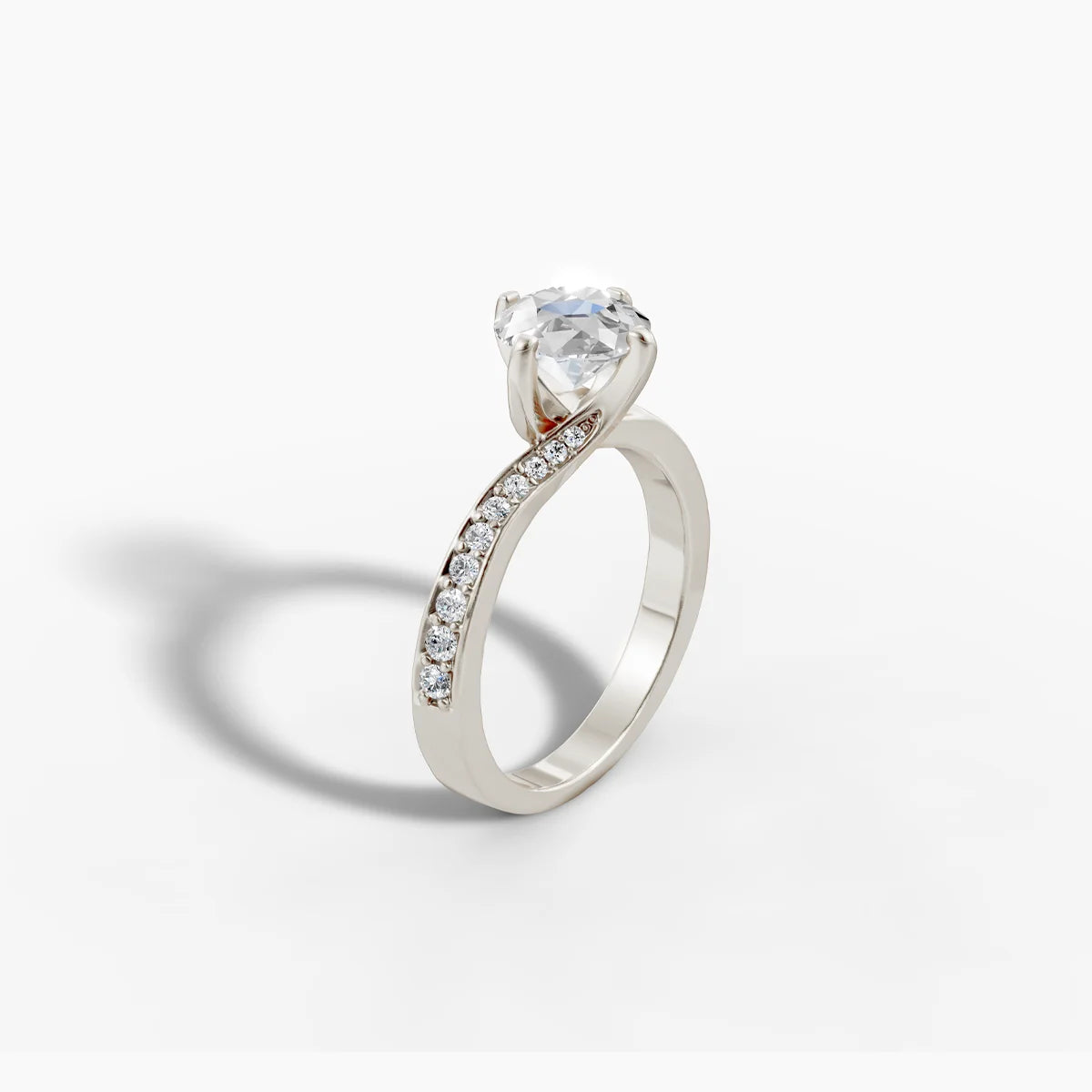 Twist Pavé Diamant-Verlobungsring