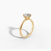 Floral Inspired Solitaire Engagement Ring