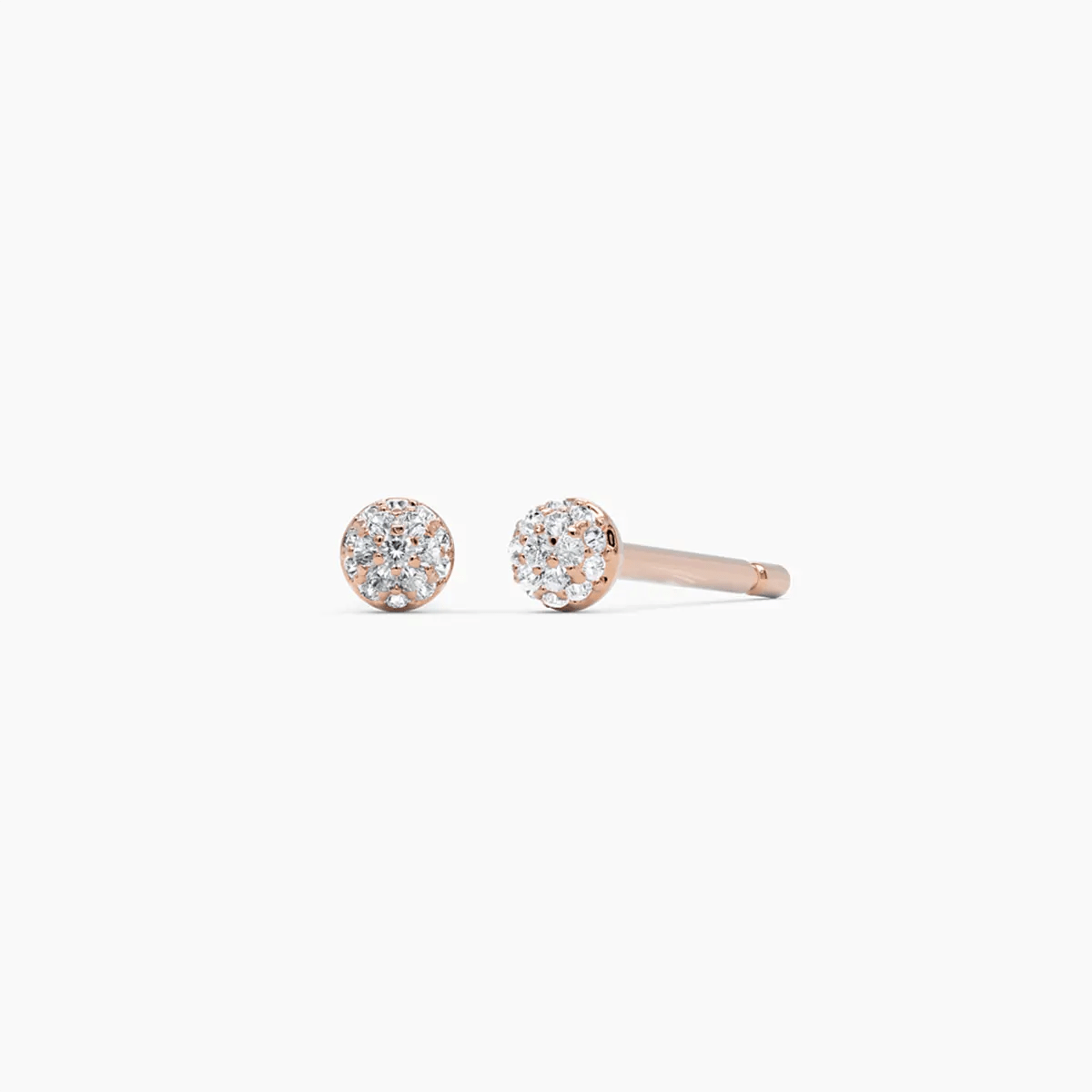Pavé Diamond Stud Earrings - Narcissus