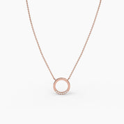 Diamond Karma Circle Necklace - Narcissus