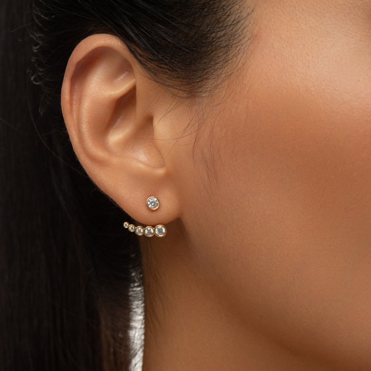 Diamond Earring Jackets - Narcissus