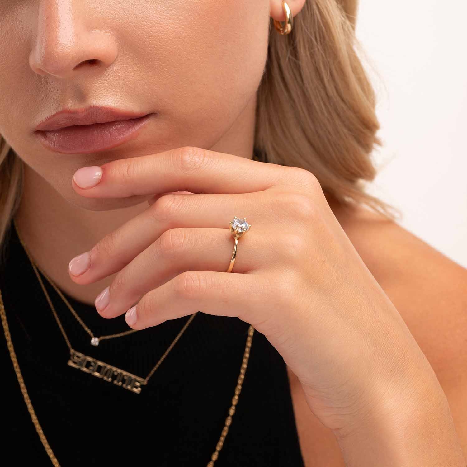 Diamond Crown - Set Engagement Ring - Narcissus