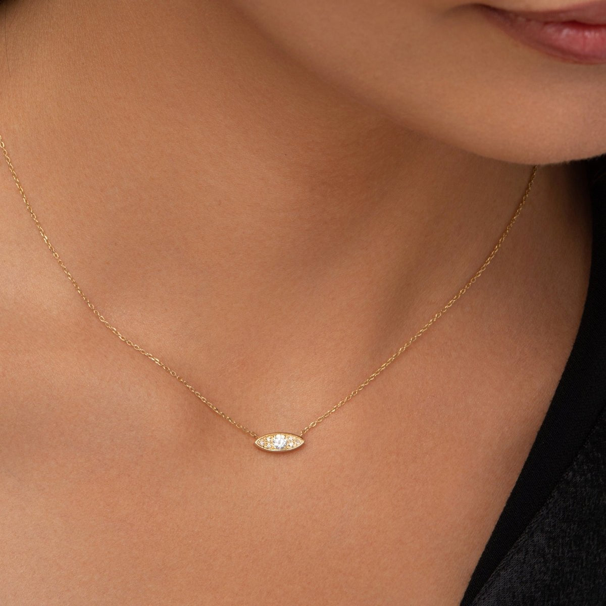 Diamond Evil Eye Necklace - Narcissus
