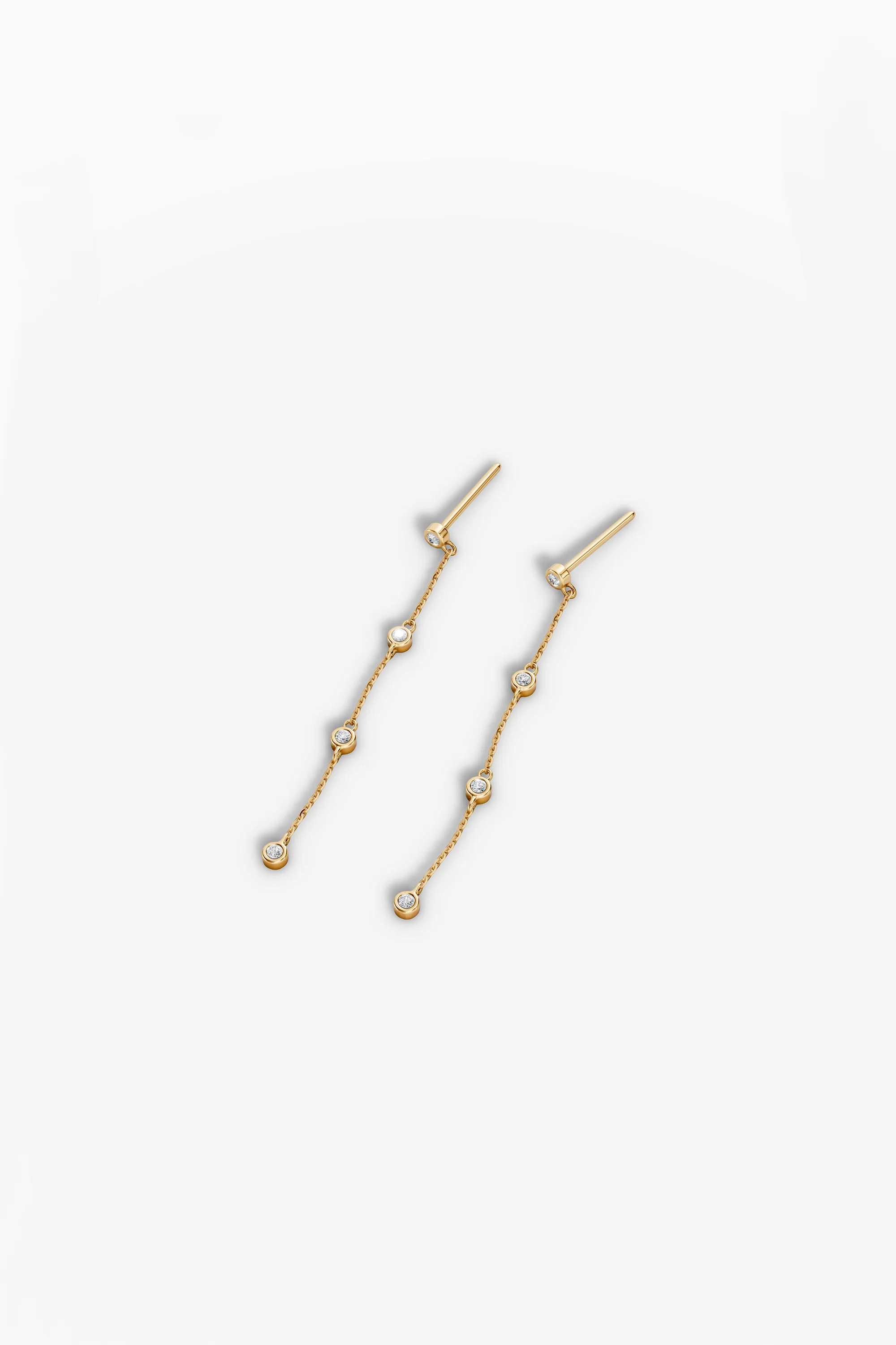 Diamond Drop Station Earrings