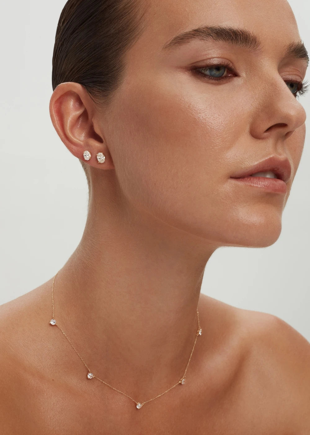 Alinéa Gold Diamond Station Necklace II