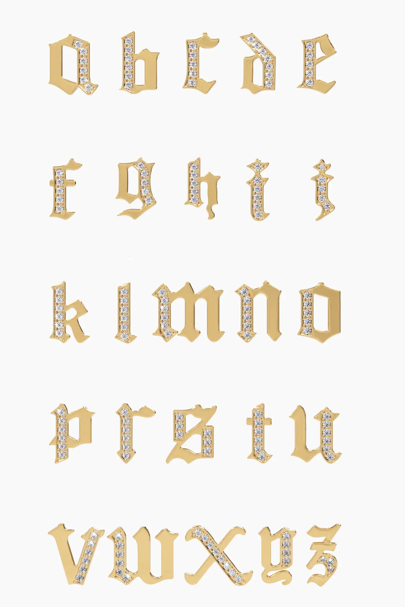 Legacy Initial Letter Bracelet in Yellow Gold