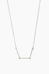 Iris Link Necklace - White Gold