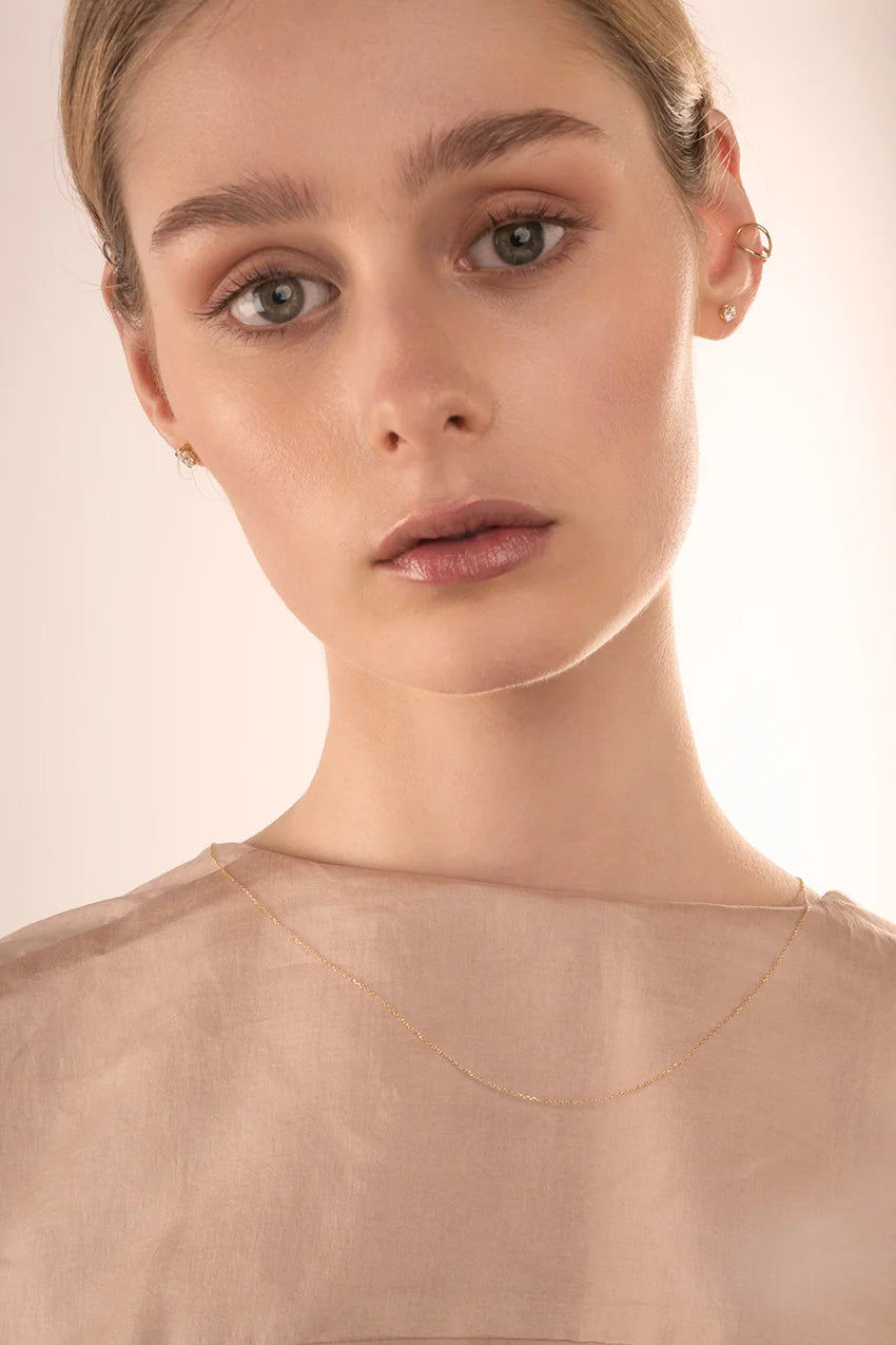 Bauchkette mit Perlen in Gold