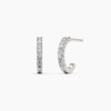 Delicate Diamond Hoops - White Gold