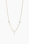 Núde Trio Pear Diamond Necklace - 10k Yellow Gold