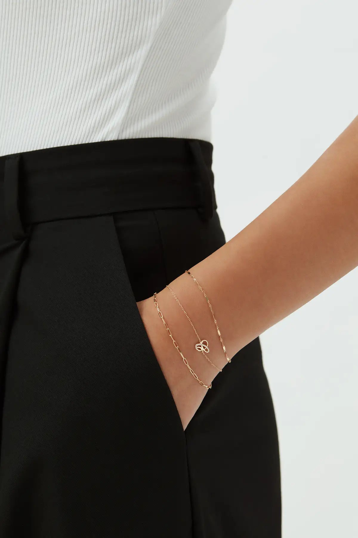 Poetry Initial Letter Bracelet - Rose Gold