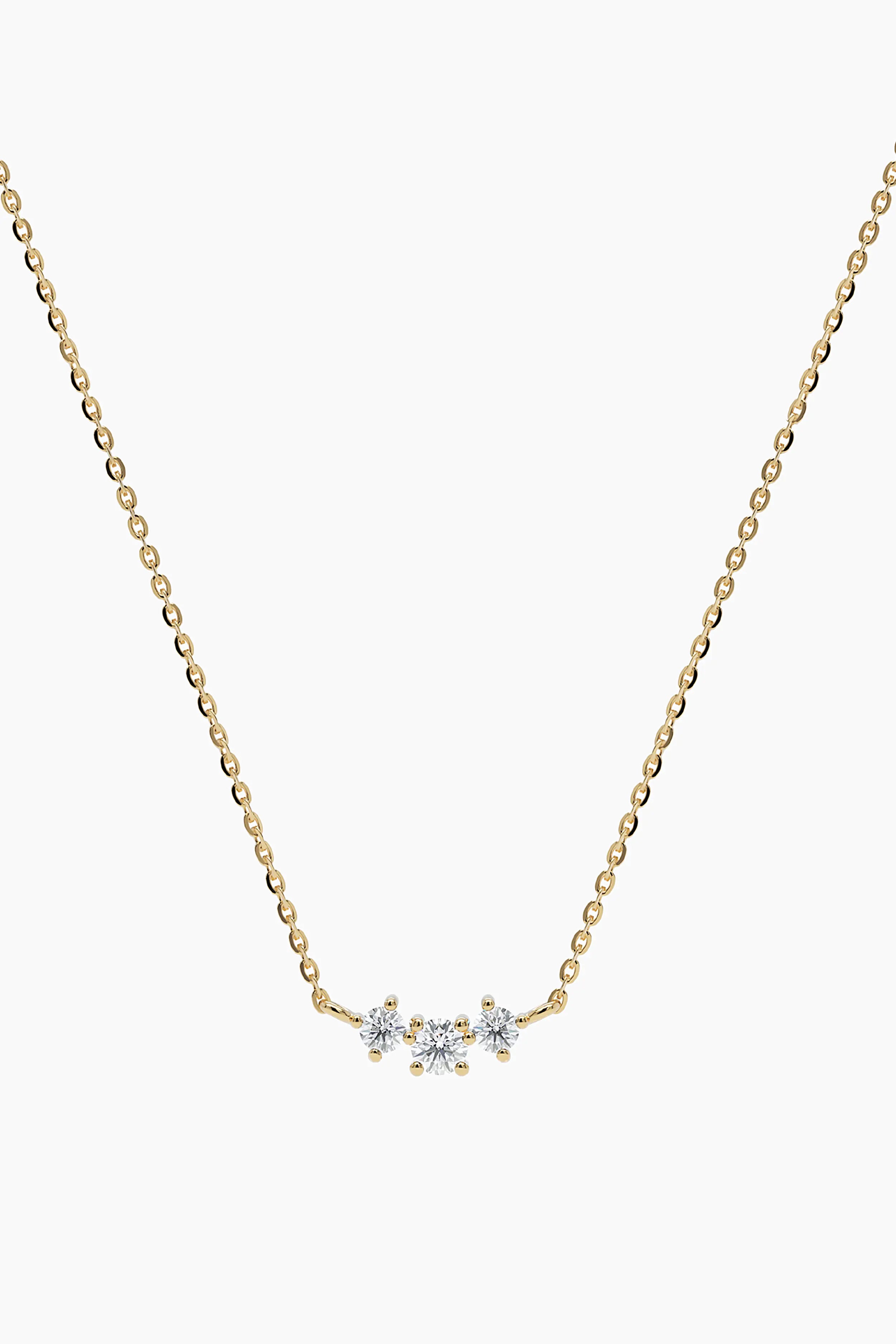 Three Diamond Necklace