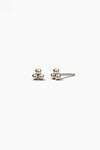 Gold Sphere Studs - White Gold