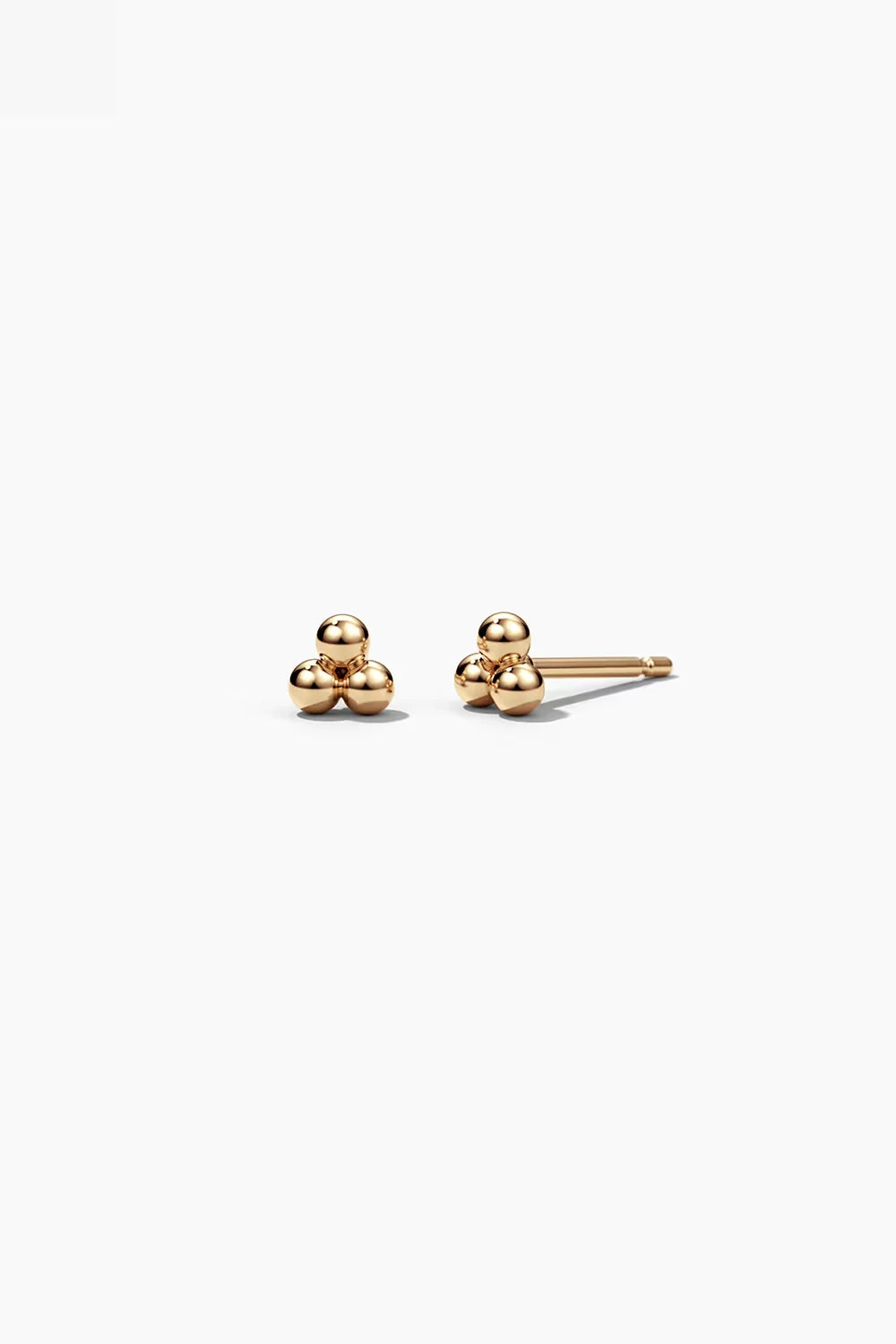 Gold Bead Sphere Earrings