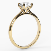 Floral Inspired Solitaire Engagement Ring - Narcissus