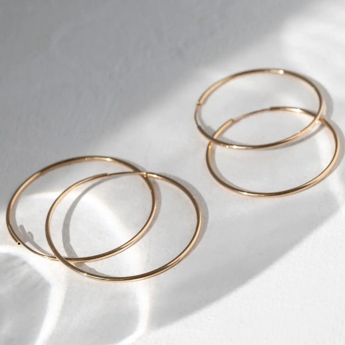 Gold Hoop Earrings - Narcissus