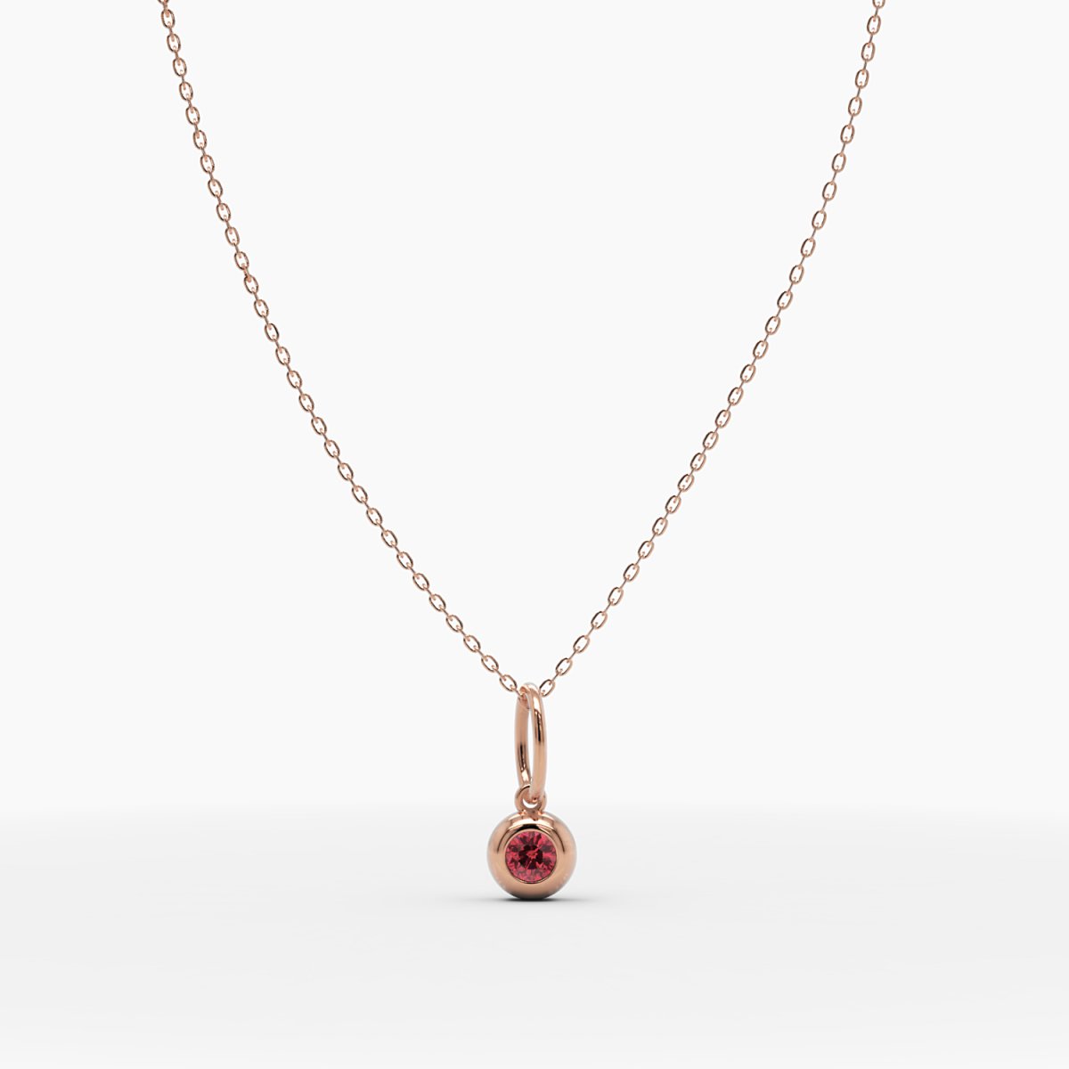 July Birthstone Ruby Necklace - Narcissus