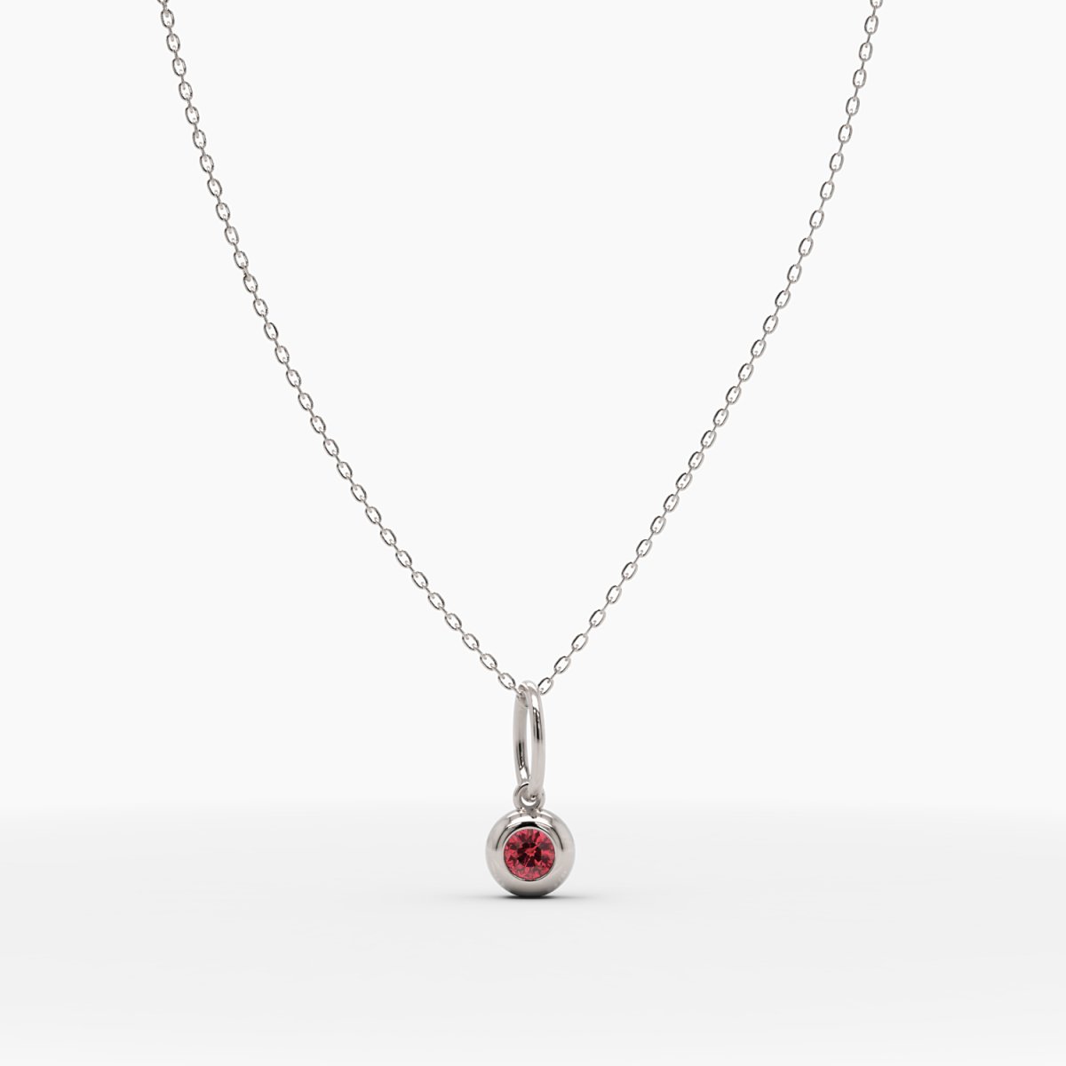 July Birthstone Ruby Necklace - Narcissus