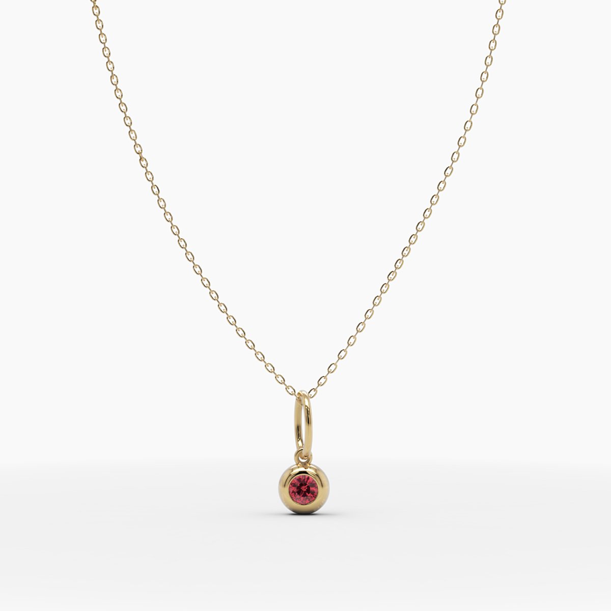 July Birthstone Ruby Necklace - Narcissus