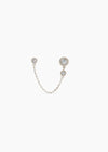 Trio Diamond Chain Stud (single) - White Gold