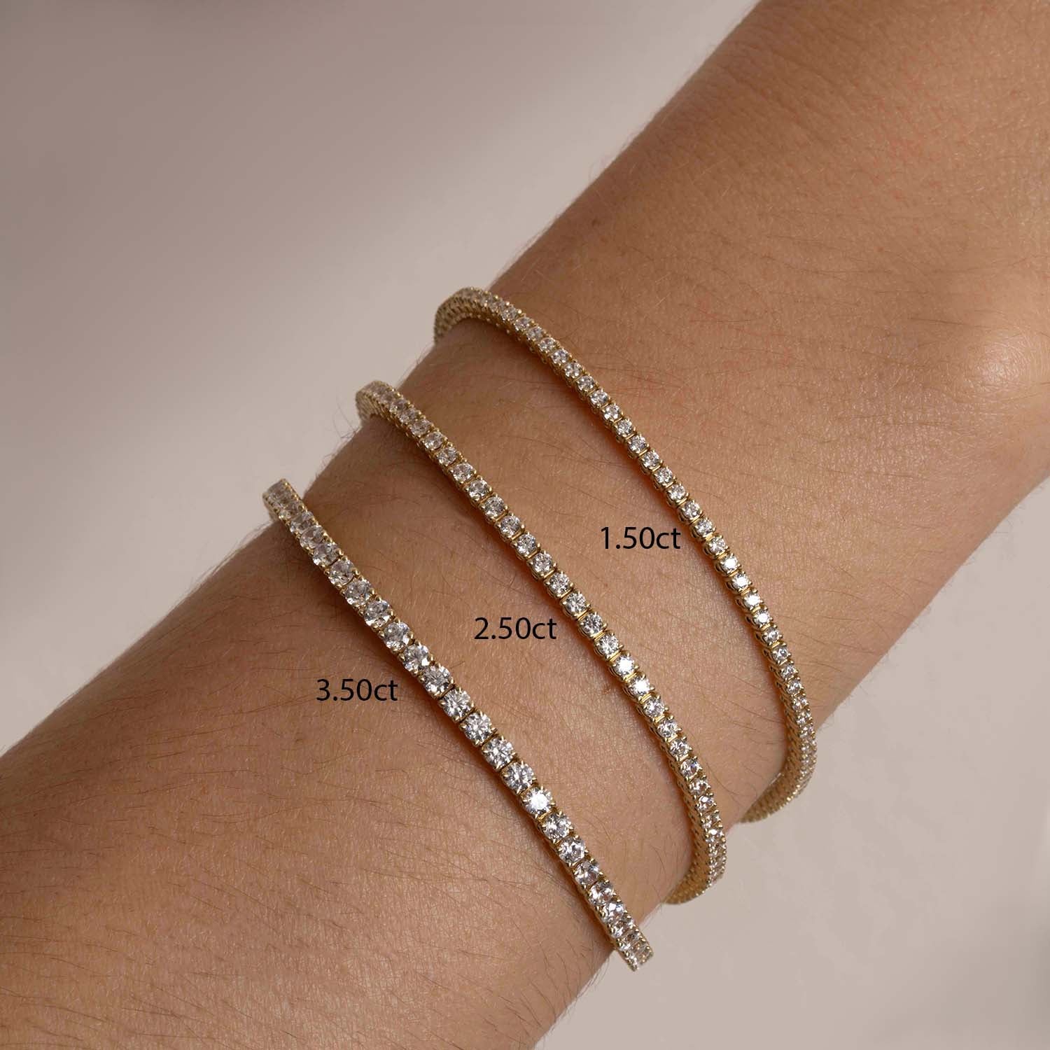 Lab Grown Diamond Tennis Bracelet, 2.50ctw, 14k White Gold - Narcissus