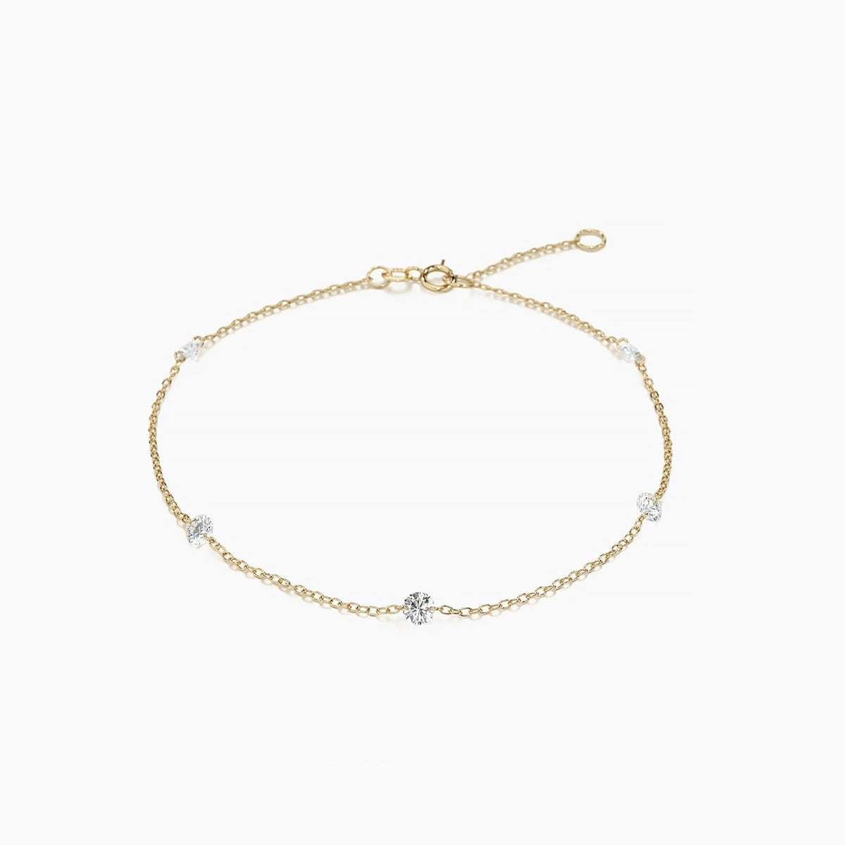 Núde Diamond Station Bracelet - Rose Gold