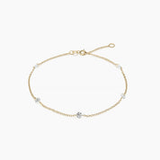 Núde Diamond Station Bracelet - Rose Gold